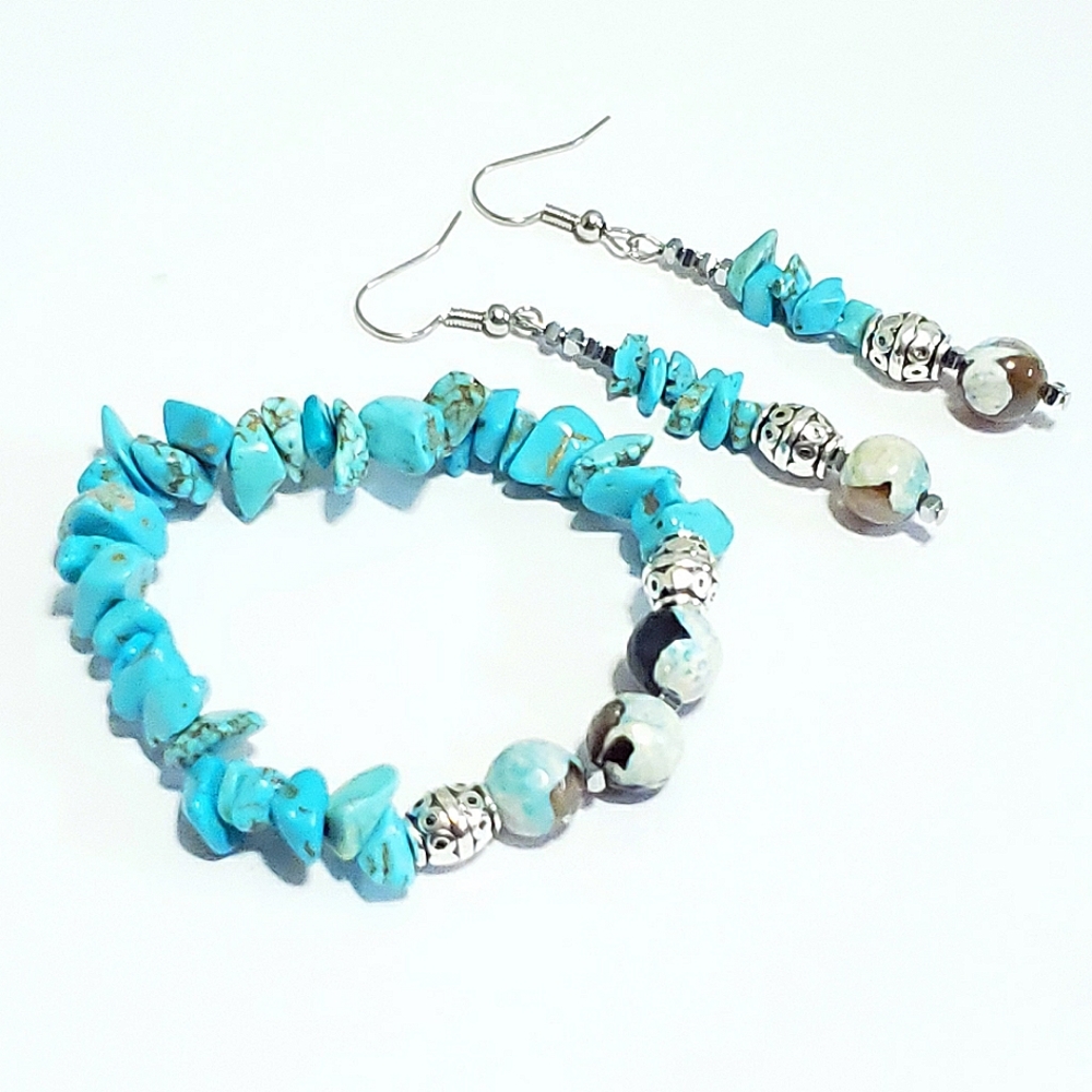 ❤ Handcrafted Beautiful Earrings and bracelet set
